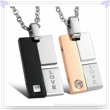Fashion Couple Pendant Stainless Steel Necklace (HR2119)